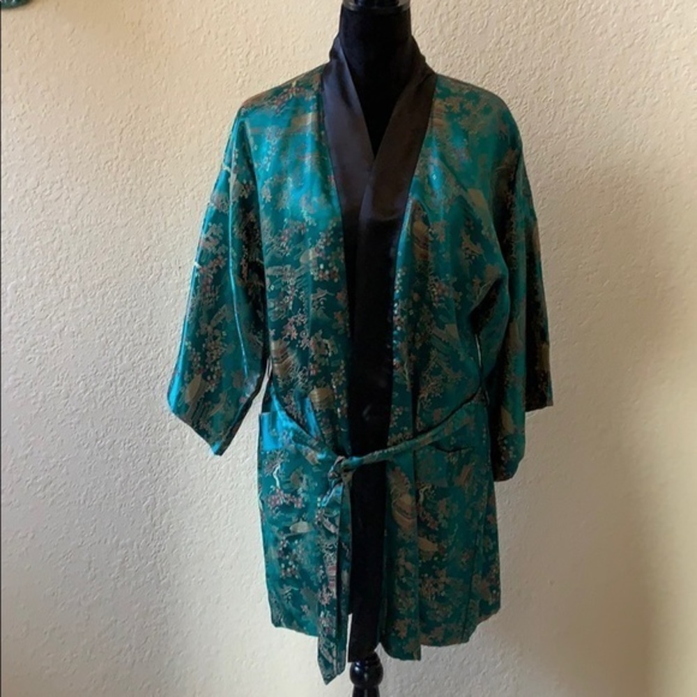 Oriental brand satin fully lined kimono ty…